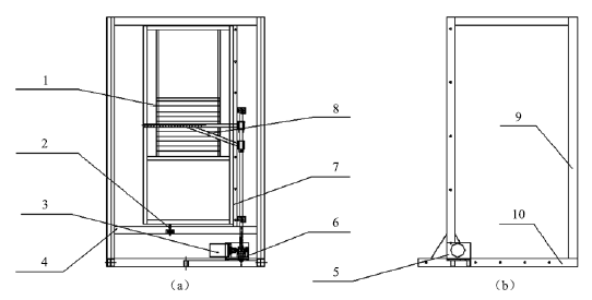 圖1　智能化檢測(cè)裝置機(jī)械結(jié)構(gòu)