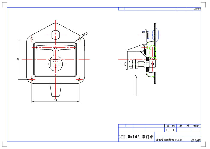 ＬＴＨ 8*10A 車門鎖