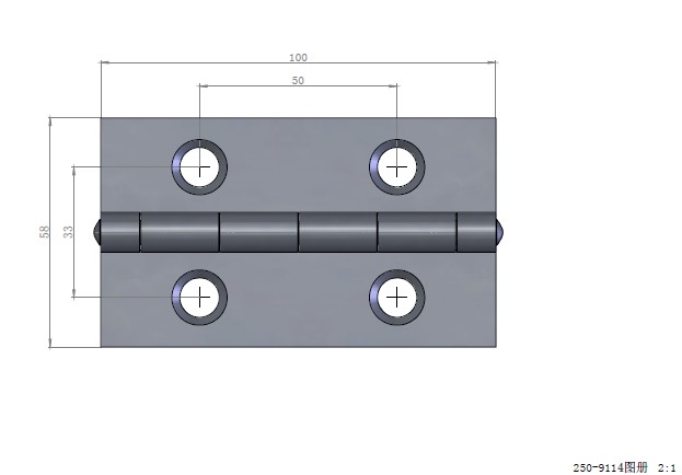 250-9114型鉸鏈尺寸示意圖